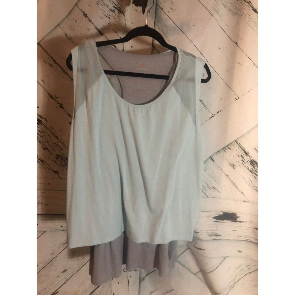 Tangerine layered fitnes top xxl